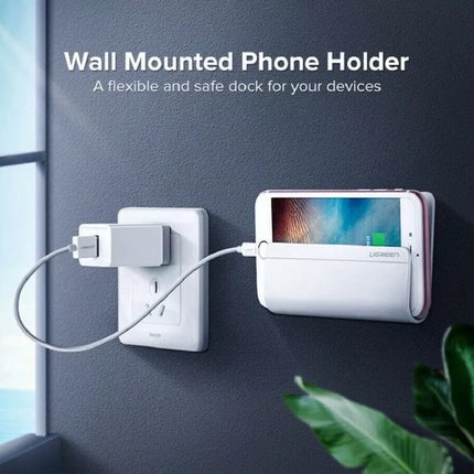 UGREEN Adhesive Wall Mount Phone Holder for Charging - iPhone, Samsung