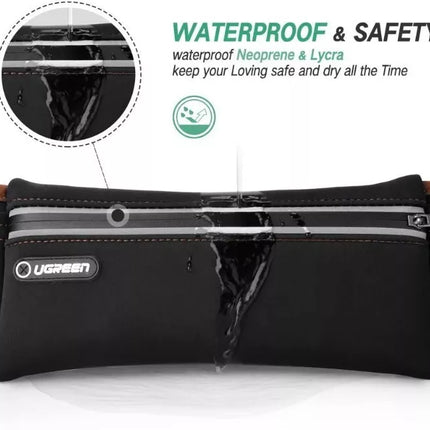 UGREEN Sport Waterproof & Reflective Running Waist Belt Pouch Fanny Pack