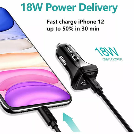 Choetech TC0005 36W Quick Charge 3.0 USB Type-C Car Charger iPhone 16 15 Samsung