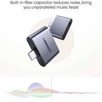 Ugreen 2 in 1 USB-C to 3.5mm AUX Audio Adapter Jack Stereo Charging Plug