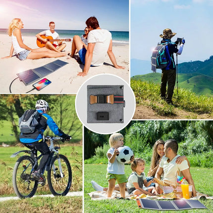 Choetech SC004 14W Solar Charger Portable Panel Dual USB 4 Panels Camping RV