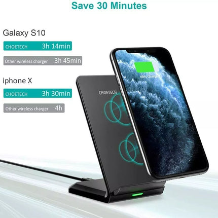 Choetech T524-S Qi Wireless Charger Fast Charging Dock Stand For iPhone Samsung