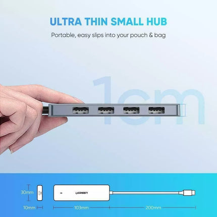Ugreen 4-Port USB3.0 Hub Type C Hub USB C to Port Adapter Data Laptop Mac
