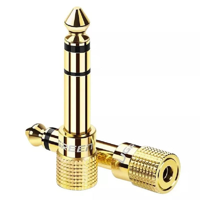 Ugreen 6.35mm 1/4" Male to 3.5mm 1/8" Female Stereo Audio Adapter Gold Plated