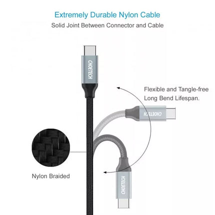 Choetech AC0007 USB 3.0 to USB-C 5V/3A 60W Cable Charging and Data Cable