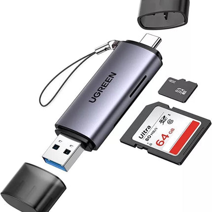 Ugreen 2-in-1 USB-C + USB 3.0 TF/SD Card Reader OTG Memory Card Adapter