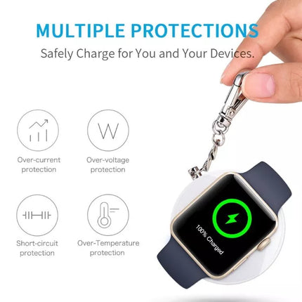 Choetech MFi Certified Apple Watch Wireless Charger Power Bank 900mAh Keychain