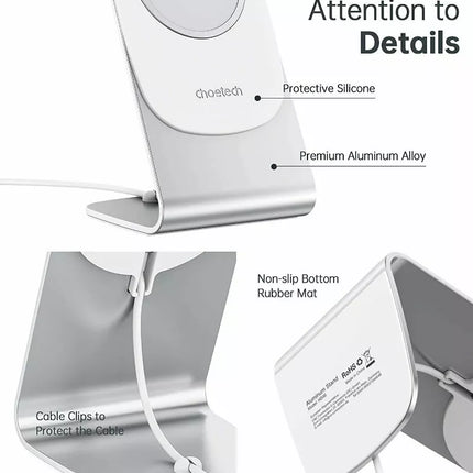 Choetech Magsafe Fast Wireless Magnetic Charger Holder Stand for iPhone 16 15 14