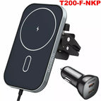 Wireless Car Charger + Dual USB-C Car Charger