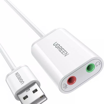 Ugreen USB 2.0 to External 3.5mm AUX Sound Card Adapter for Audio Microphone