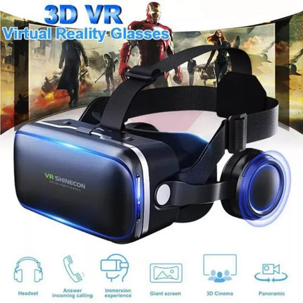 VR SHINCON 6.0 High-Quality 3D VR Glasses Headsets w/ Controller - iOS & Android