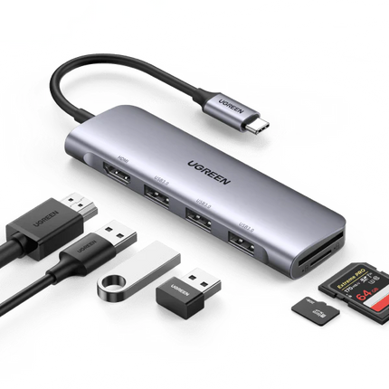 UGREEN 6-in-1 4K HDMI USB C Hub Multiport
