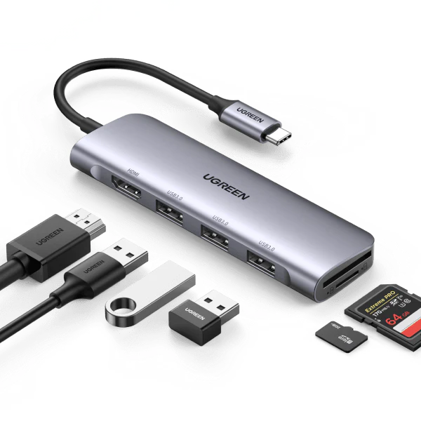 UGREEN 6-in-1 4K HDMI USB C Hub Multiport