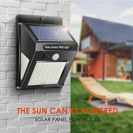 BDI 4-Pack 30 LED Solar PIR Motion Sensor Wall Light Outdoor Waterproof Garden