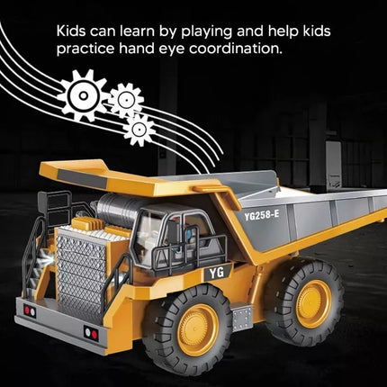 Yi Gong Toys 1:24 9CH 2.4G RC Construction Dump Truck Toy with Lights & Sounds
