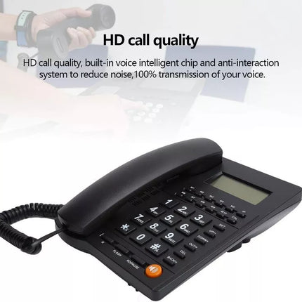 BDI Landline Corded Telephone Caller ID Desk Phone w/ Large Button Home/Office