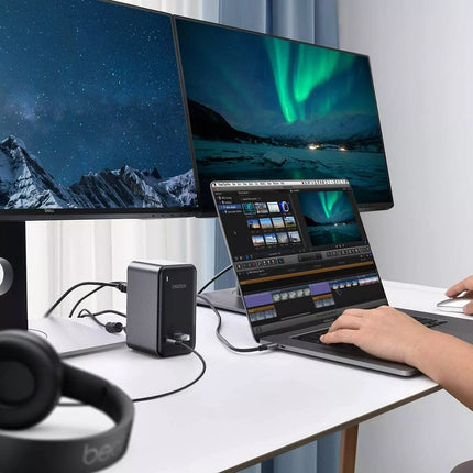 Choetech HUB-M21 USB-C 15-in-1 Docking Station 3x HDMI 4K Video Output Laptop