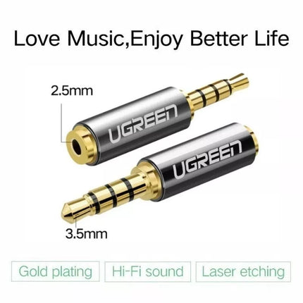 Ugreen 2.5mm Female to 3.5mm Male AUX Audio Adapter Headphone Stereo Plug