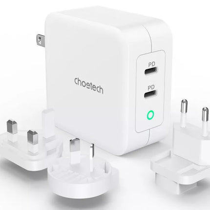 Choetech PD 100W GaN Dual USB Type C Travel Fast Charger For MacBook, iPhone 16