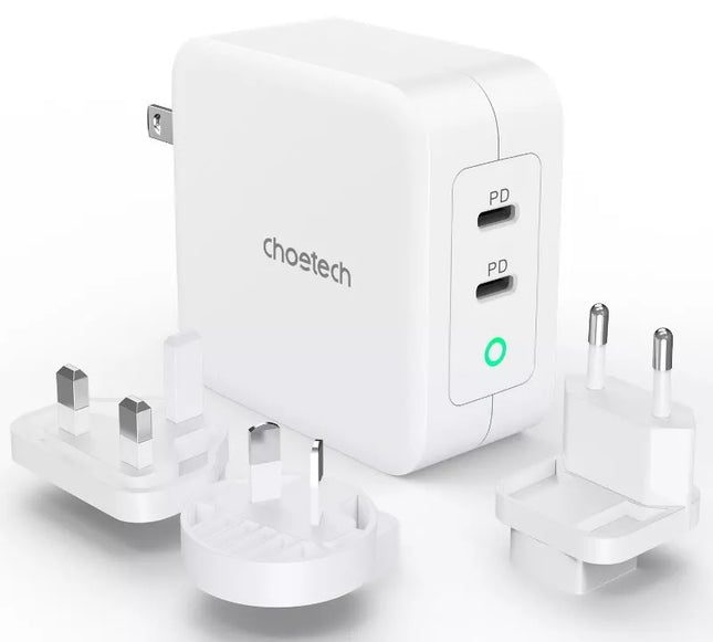 Choetech PD 100W GaN Dual USB Type C Travel Fast Charger For MacBook, iPhone 16