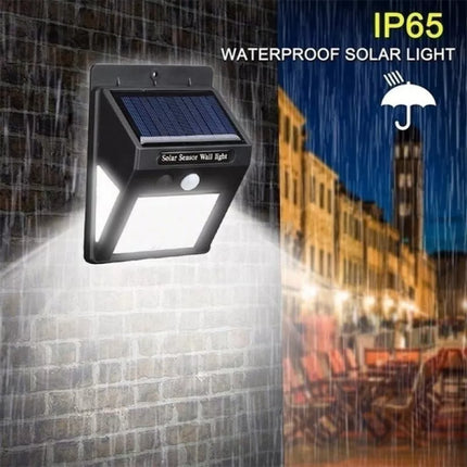 BDI 4-Pack 30 LED Solar PIR Motion Sensor Wall Light Outdoor Waterproof Garden