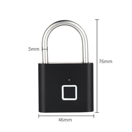 BDI Rechargeable Smart Fingerprint Padlock w/ USB Charging -Suitcase, Gym Locker