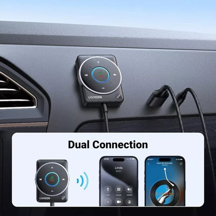 UGREEN Bluetooth 5.4 Receiver AUX Car Audio Adapter Noise Cancellation
