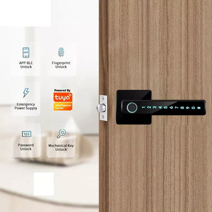 BDI Premium Fingerprint Passcode Smart Keyless Digital Door Lock Mortise Handle