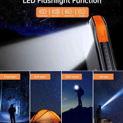 Choetech B659 10,000mAh Qi Wireless Solar Power Bank with LED Light, 2x USB