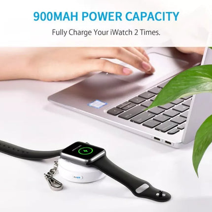 Choetech MFi Certified Apple Watch Wireless Charger Power Bank 900mAh Keychain
