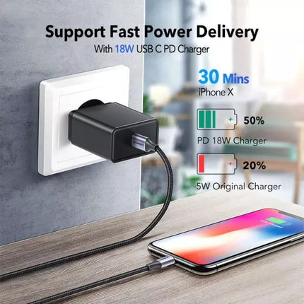 Ugreen USB-C to Lightning Fast Charging Cable MFi Certified PD & Data Sync