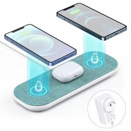 Choetech T569-S Magleap 3-in-1 Magnetic Wireless Charging Pad AC iPhone 16, 15