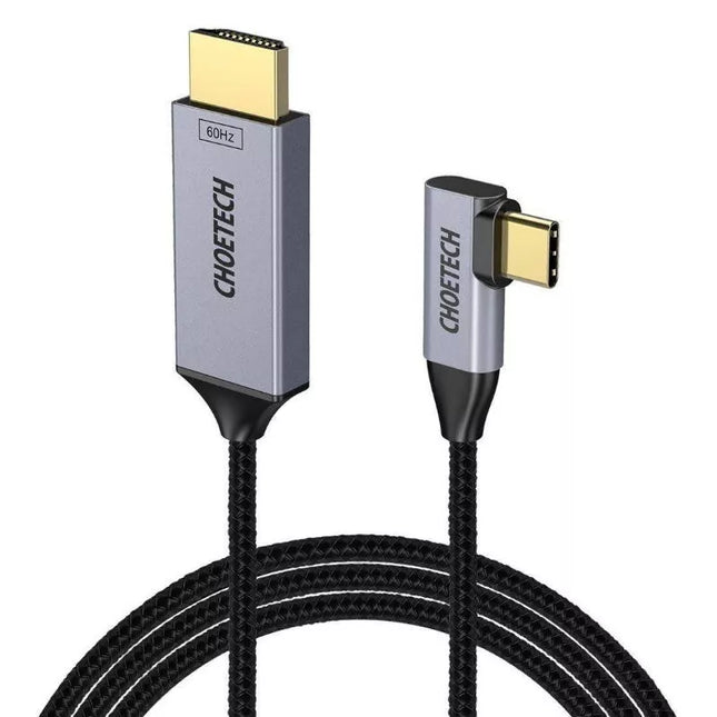 Choetech XCH-1803 USB C To HDMI 90 Degree Braided Cable 4K@60Hz Mirror/Extended