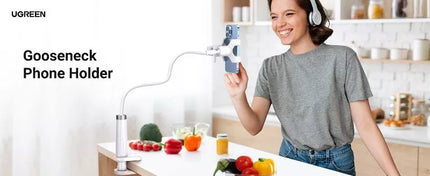 UGREEN Rotatable Adjustable Gooseneck Desktop Phone Holder