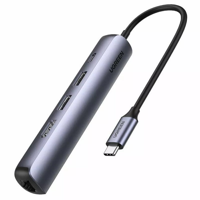 UGREEN 5-in-1 Multi Port Adapter w/ Ethernet, 4K HDMI, USB C, PD, USB 3.0