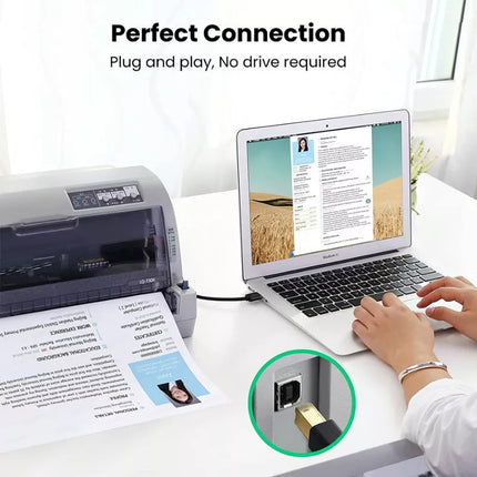UGREEN USB Printer Cable USB 2.0 Type A Male to Type B Male for Printer Scanner