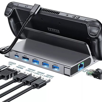 Choetech 6-in-1 Steam Deck / ROG Ally Docking Station with 4K@60Hz HDMI, PD 100W