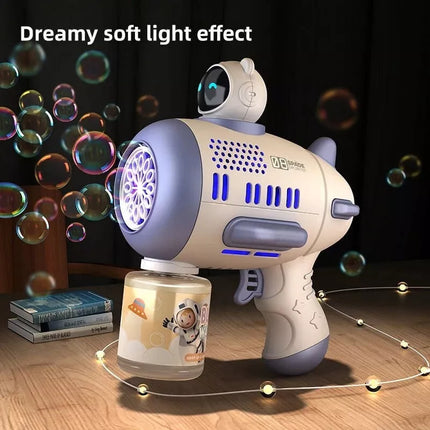 Mercita Space Bubble Guns Machine with LED & Rechargeable Battery for Kids