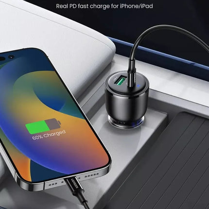 Ugreen 63W USB C Car Charger Adapter - PPS 45W Super Fast Charging 2.0 + 18W QC