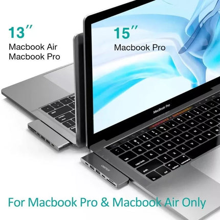 Choetech 7-in-1 USB-C Hub Adapter for MacBook Pro, Air w/ Thunderbolt 3 HDMI