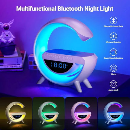 BDI Bedside Table Atmosphere Lamp w/ 15W Quick Wireless Charger & Speaker