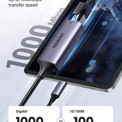 UGREEN USB C to Gigabit RJ45 Ethernet Adapter Network Wired LAN Internet Convert